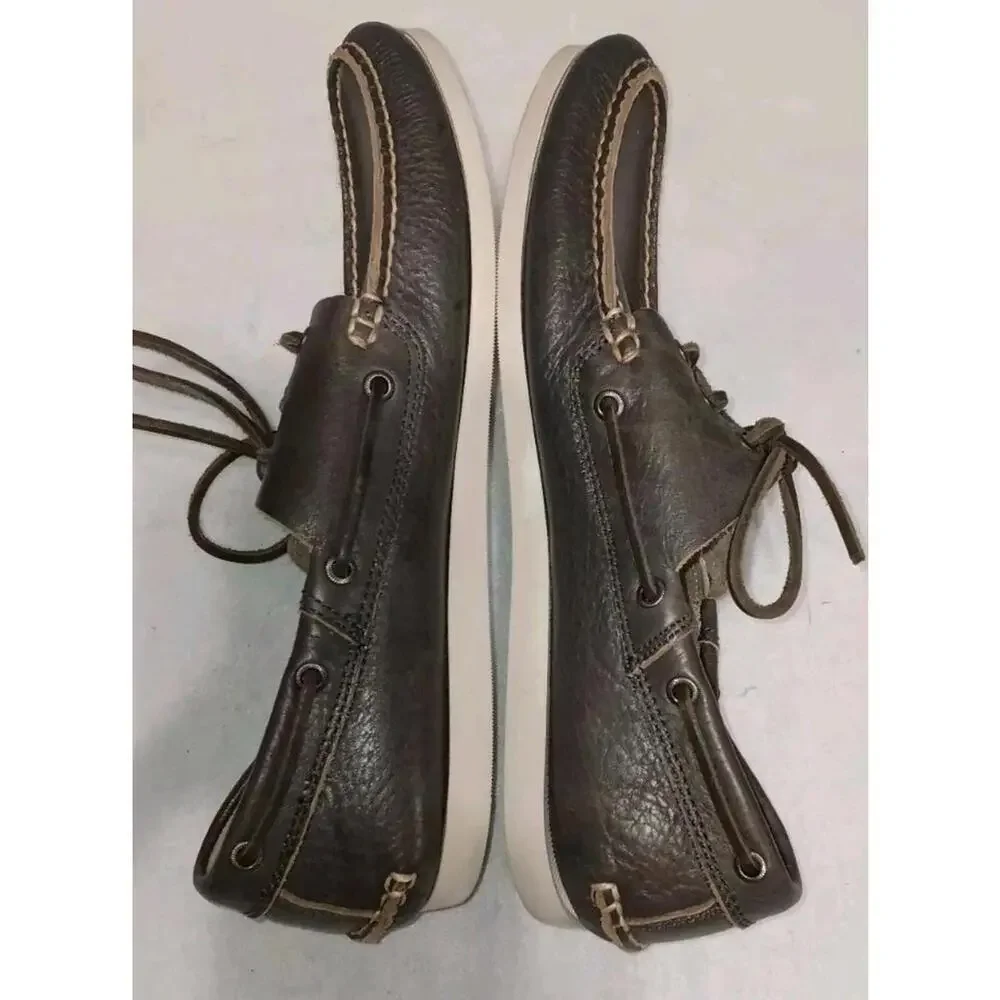 Frye Sully Boat Leather Loafers Mens Size 11.5 Bluesish Grey Gray Color
